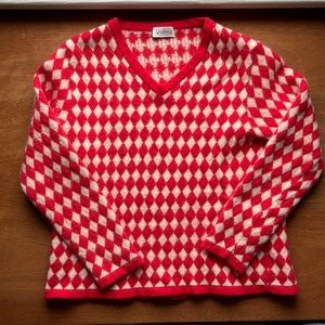 Vintage European Wool Gingham Sweater
